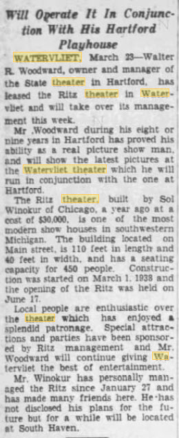 Fleet Theatre - ARTICLE FROM MARCH 23 1939